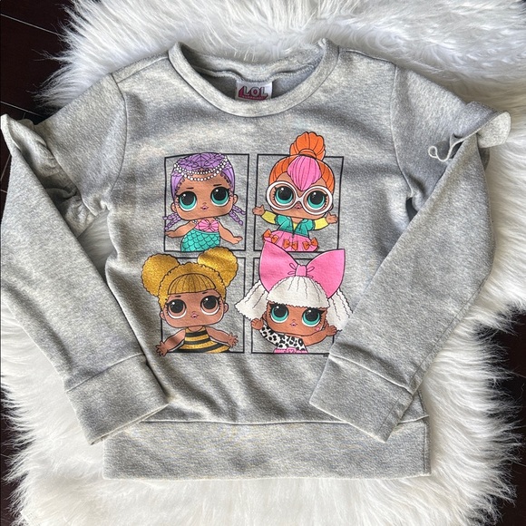 L.O.L. Surprise! Light Gray Kids Sweatshirt with Colorful Characters - Picture 1 of 5
